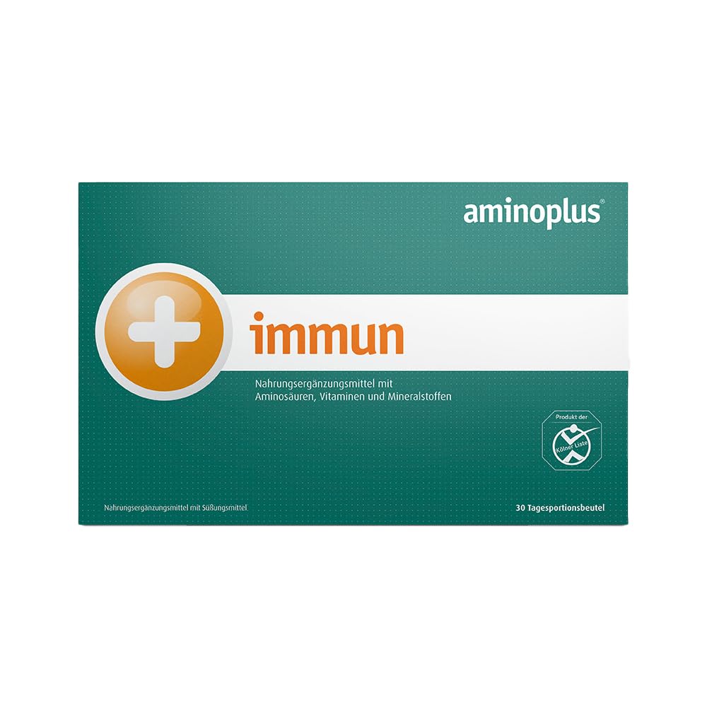 Aminoplus Immune Granules Pack of 30 - Dietary Supplement with Seven Amino Acids Vitamins and Minerals Zinc and Selenium - Contribution to a Normal Function of the Immune System