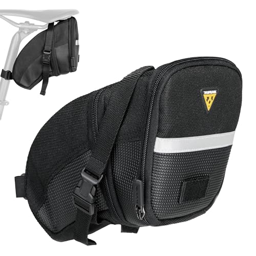 Topeak TC2262B Aero Wedge Pack with Strap Mount, Large , Black