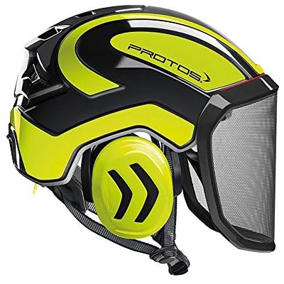 Pfanner Protos Integral Arborist Helmet - Yellow & Black, Adult
