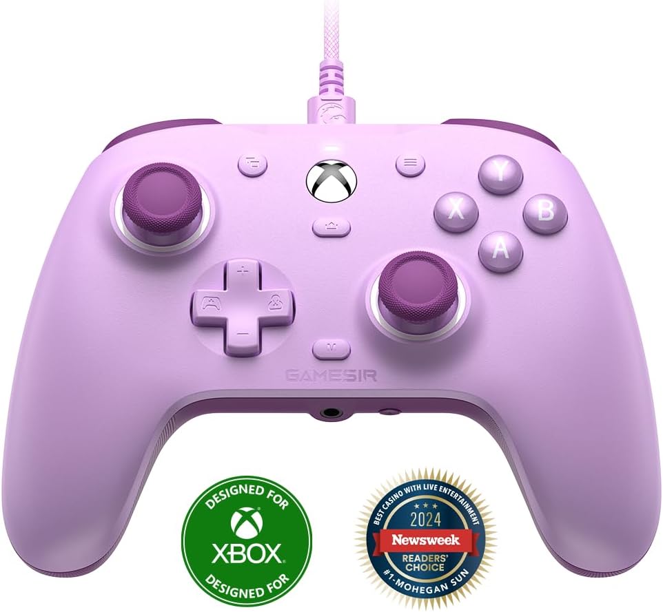 GameSir G7 SE Wired Controller for Xbox Series X|S, Xbox One & Windows 1011, Plug and Play Gaming Gamepad with Hall Effect JoysticksHall Trigger, 3.5mm Audio Jack - Purple