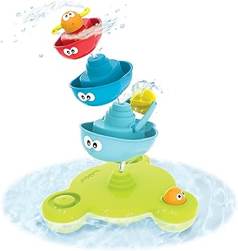 Yookidoo Bath Toy - Stack 'N' Spray Bathtub Fountain - 6 Unique Pieces with Different Functions