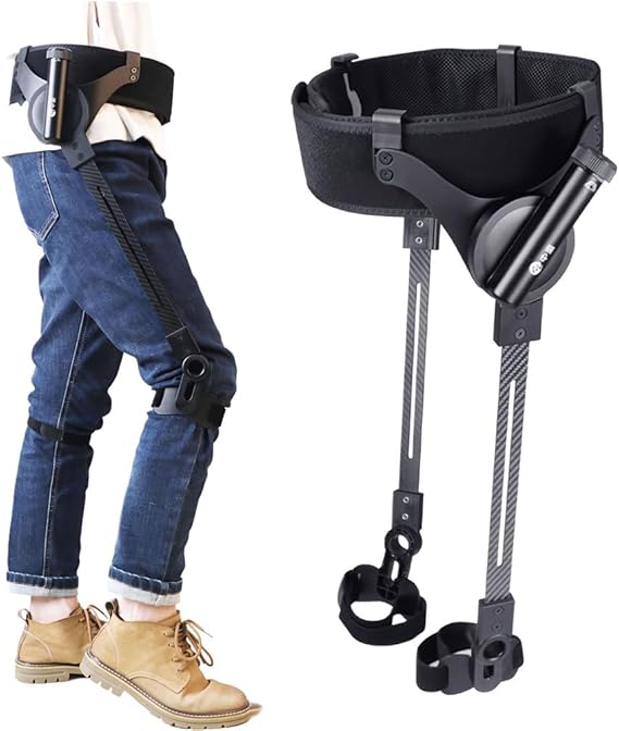 Wearable Power Walking Aid, Exoskeleton Assistance for Walking,3 Level Adjustable Strength,Exoskeleton Booster Equipment Legs Bionic for Elderly, Hiking, Travel & Daily Mobility Support,Both Legs l