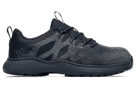 Shoes for Crews Heather II, Women's Nano Composite Toe (NCT) Work Shoes, Slip Resistant, Water Resistant, Black, Size 5