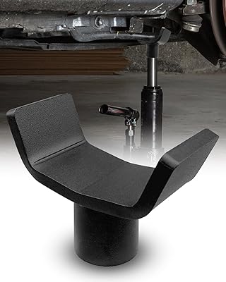 Jack Axle Adapter Lifting Saddle Fits for 12t Bottle Floor Jack Suitable for 3-4 Round and Square Axle Tube, Axle Saddle Adapter Fits for 1.65Inch or Smaller Diameter Bottle Jack Shaft Saddles Black