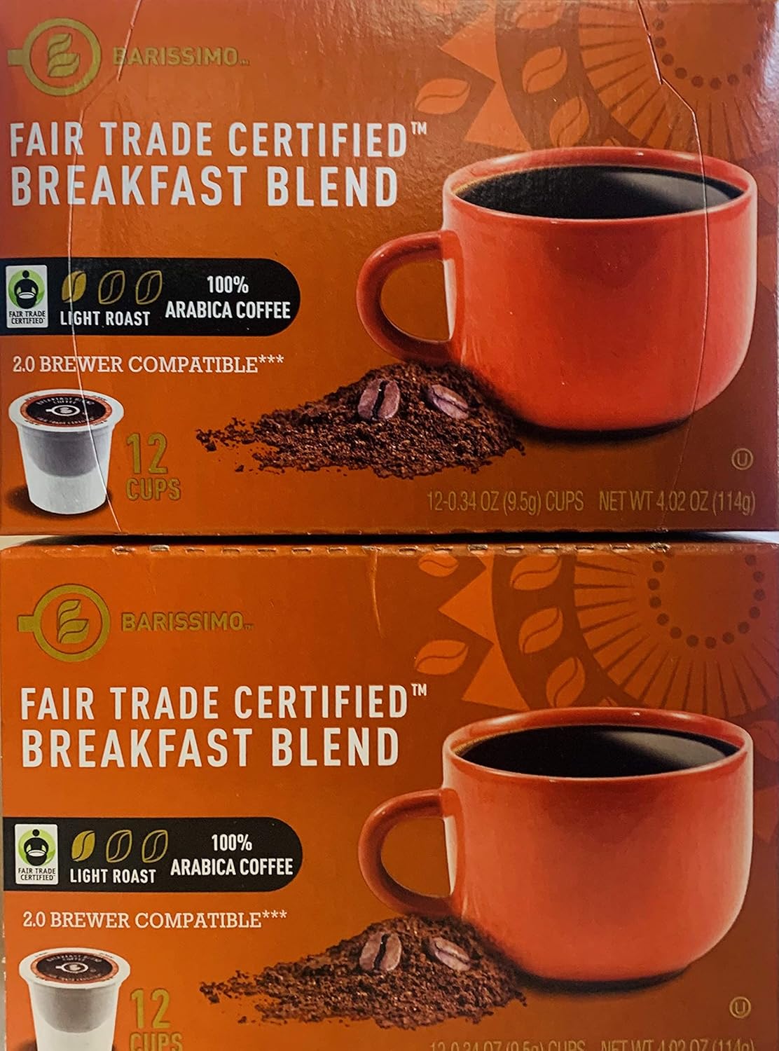 BARISSIMO Breakfast Blend Light Roast Coffee FAIR TRADE CERTIFIED Keurig K-Cup Compatible Breakfast Blend, 24-Pods